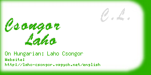 csongor laho business card